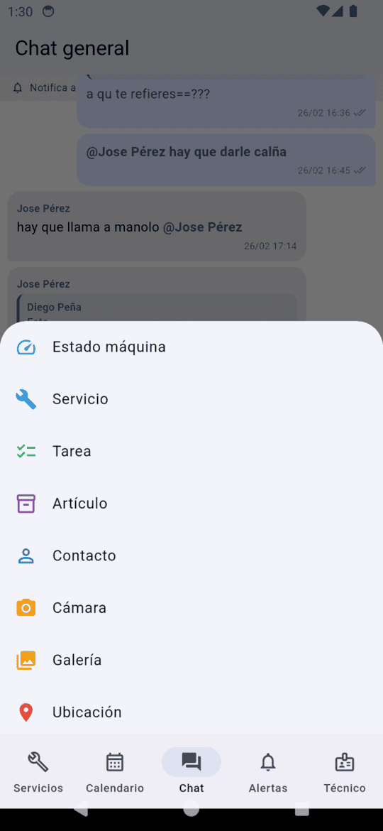 Tipos de adjuntos