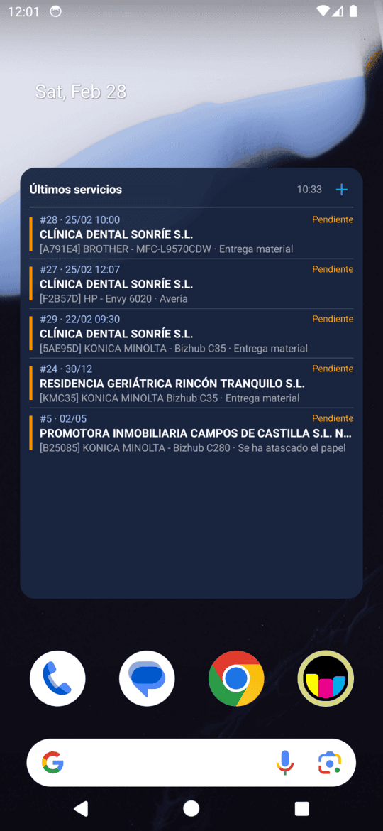 Widget de escritorio