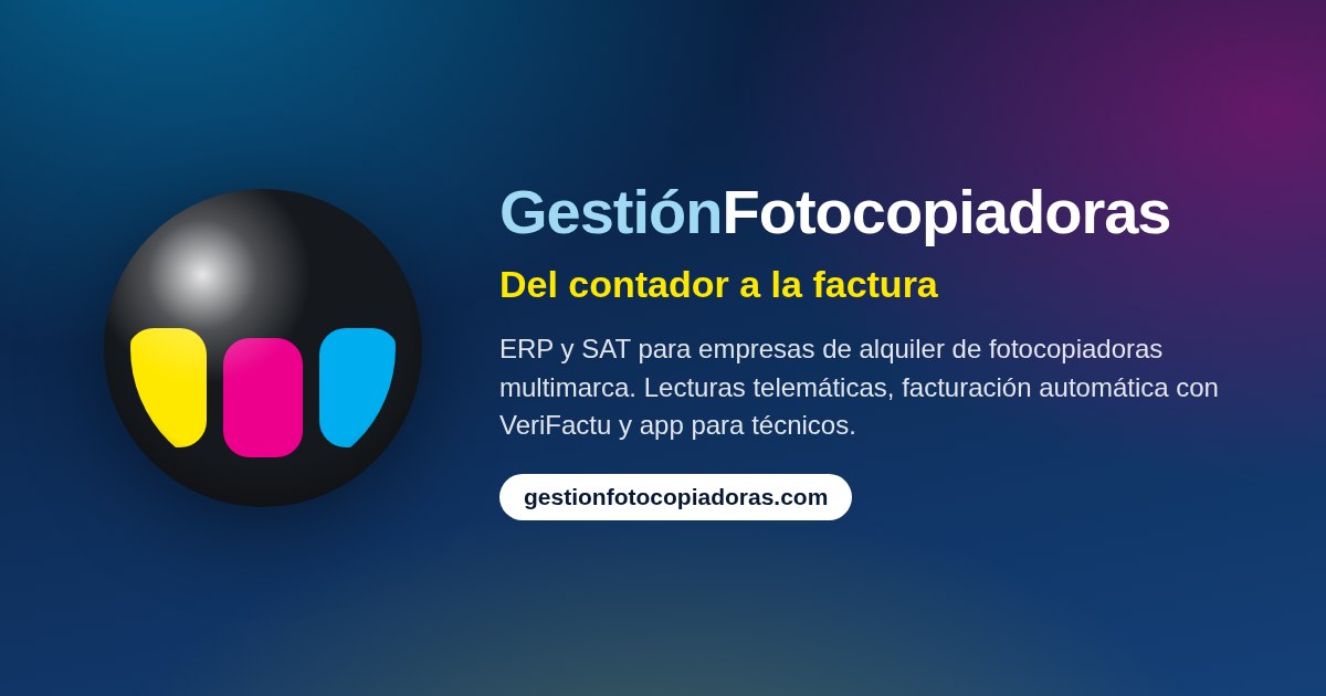 Software gestión fotocopiadoras, informática y tecnología en Cartagena