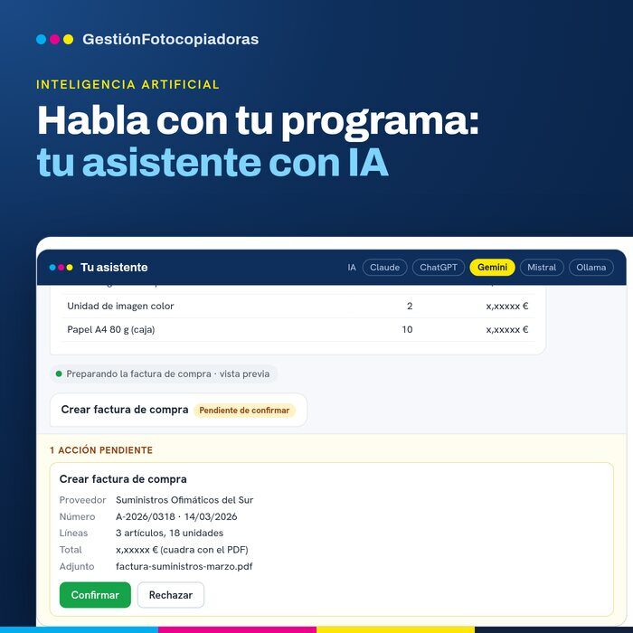 Habla con tu programa: el asistente con inteligencia artificial para empresas de fotocopiadoras e impresoras